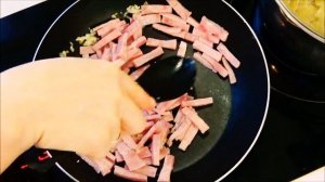 Как приготовить ПАСТА С ВЕТЧИНОЙ С СЫРОМ