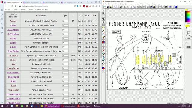 How to make a parts list from a Guitar amp layout diagram or a schematic. смотреть онлайн