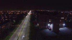 Владикавказ ночью, съемка с дрона