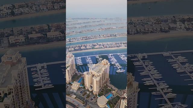 Dubai Palm Jumeirah day time view from The View At The Palm 🇦🇪 смотреть онлайн