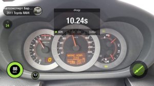 Разгон Toyota Rav4 2011 год, 2.0 4WD, CVT, 0 - 100 км/ч, 1/4 мили