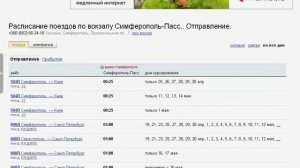 Расписание Коктебель Симферополь