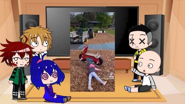 Anime characters react to "The playground safety inspector" смотреть онлайн
