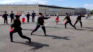 3 Ансамбль песни и пляски "Казаки Дона". Санкт-Петербург..Дворцовая площадь.Флешмоб июль 2023 г.