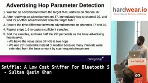 Sniffle: A low-cost sniffer for Bluetooth 5 | Sultan Qasim Khan | hardwear.io Netherlands 2019