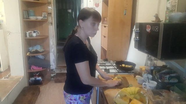 Гарнир из тыквы. Снова заболели.