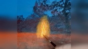 Вечер у костра. Акриловая живопись. Acrylic painting. Relaxing picture.