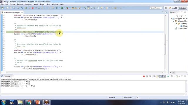 Java wrapper class (Character class methods) | Java Tutorial