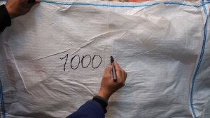 Испытание мягкого контейнера 95х95х130 см верх сборка, низ глухой. Видео (9 минут).