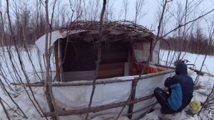 строим скрадок для весенней охоты