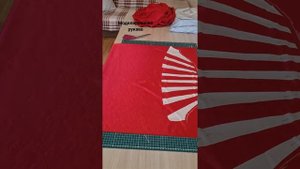 Моделируем рукав фонарик на высокой манжете. Красивое красное платье для фотосессии.Выкройка рукава