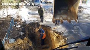 КОПАЕМ ТРАНШЕЮ,ИЩЕМ ТЕПЛОТРАССУ ЭКСКАВАТОРОМ ЕК-14.20 RM