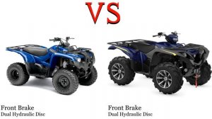 Yamaha Grizzly 300 vs Yamaha Grizzly 700 Test specification comparison