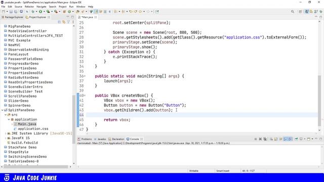 SplitPane | JavaFX GUI Tutorial for Beginners