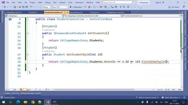 Part 8 Creating in memory repository Web/REST API || Asp.Net Core Web API Tutorials C#