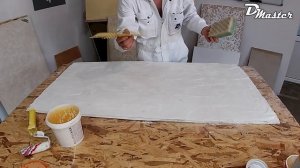 Декор стен! Эффект природного камня из стартовой шпаклёвки! Своими руками!