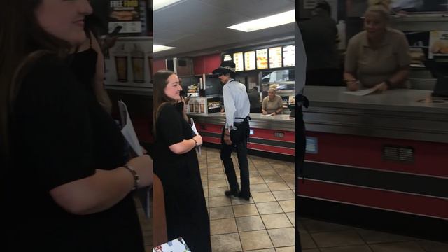 Richard petty at Hardee’s in Harrisburg NC #richardpetty #hardees #nascar @NASCAR #stp