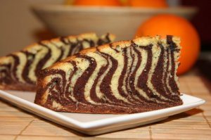 Безумно вкусный и красивый Манник Зебра на кефире.