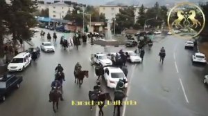 Прогулка на лошадях КАРАЧАЕВСКОЙ породы от г.Карачаевска до г.Теберды.