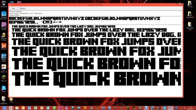 LogoCraft Font Installation (Minecraft Title Screen Font) смотреть онлайн