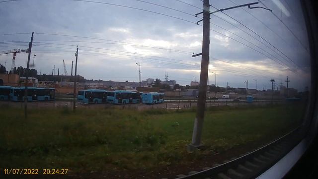 Поездка на электричке До Витебского вокзала. Электричка Санкт-Петербург ЭД4М 0406