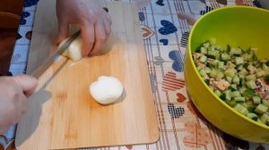 Рыбный салат с рисом