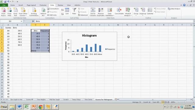 Creating a Histogram with Excel - Using the Analysis ToolPak