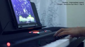flowkey on Korg XE20 - Intermediate Lesson (Chopin  Nocturne Op. 9 No. 2) Day 5