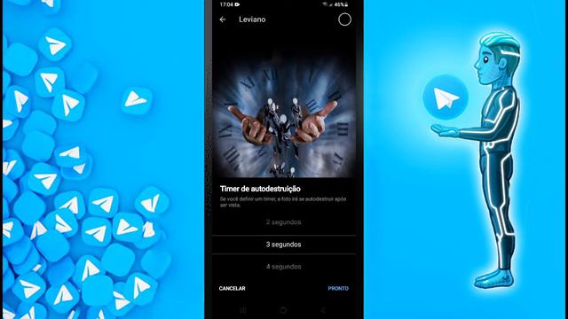 Como Enviar Foto/Video com Tempo para Apagar Sozinha no Telegram | Dicas Telegram смотреть онлайн