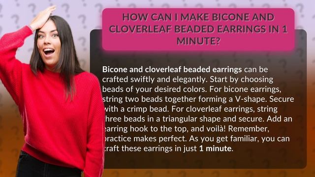 How Can I Make Bicone and Cloverleaf Beaded Earrings in 1 Minute? смотреть онлайн
