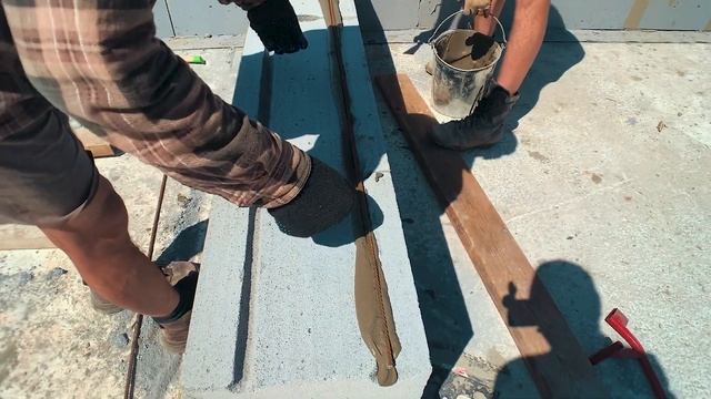 КЛАДКА ГАЗОБЛОКА С НУЛЯ | газобетон в 30 градусную жару!