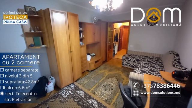 [𝗩𝗔𝗡𝗗𝗨𝗧] Apartament cu 2 camere separate, nivelul 3 din 5, Telecentru. смотреть онлайн