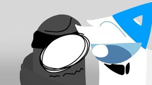 Meme "I love you" (Black X White) | Among Us Animation