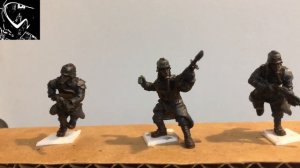 Death Korps of Krieg infantry advancing Squid Squad