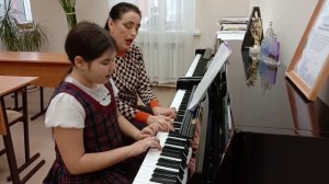 Открытый урок "Работа с начинающими в классе фортепиано", 1кл., рук.Баландина Е.Ю., ДШИ, Тетюши