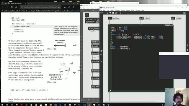 Translate Nature of Code to Max - Flocking and Boids Part 1 / Separation смотреть онлайн