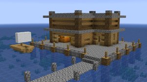 Майнкрафт - Как построить небольшую гавань. Minecraft