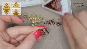 Серьги из бисера своими руками. Серьги-ромбы. Мастер-класс.