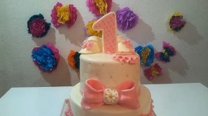 Торт на годик девочке Торты для детей Cake year old girl Cakes for children
