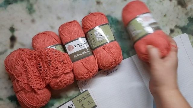 3 старт Yarnart Eco Cotton Французская кофточка Прованс/Вязальные триостарты марта
