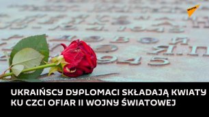 Ukraińscy dyplomaci składają kwiaty pod pomnikiem w Tiergarten ku czci ofiar II wojny światowej