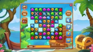 Как пройти уровень 4157 игры Сокровища Пиратов