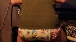 Diaper poop in a pink diaper