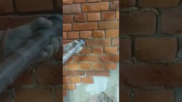 затирка швов #декоративныйкирпич #затирка #затиркашвов