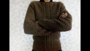 МУЖСКОЙ ДЖЕМПЕР(СВИТЕР) С КОСАМИ "ПЕСОК САХАРЫ" РЕГЛАН СВЕРХУ КРЮЧКОМ/ОБЗОР ГОТОВОЙ РАБОТЫ.