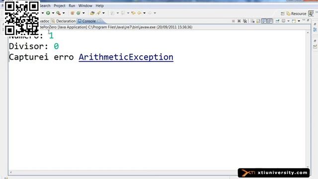 Universidade XTI JAVA 053 Exception, try, catch e fin смотреть онлайн