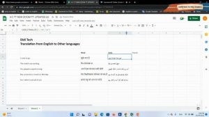 Translate English to Hindi, Urdu, Arabic or any other in MS Excel (2022)