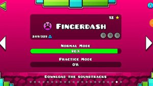 прошёл самый последний уровень в Geometry Дашэ