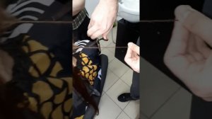 Полировка волос ножницами. Процесс обучения