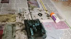 Покрытие модели лаком.